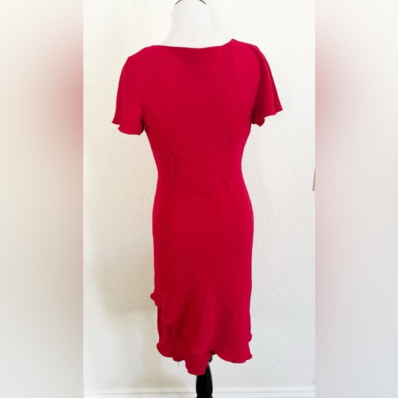 Wrap swing ruffle SL Fashions Scarlet Mini Dress - Picture 8 of 8